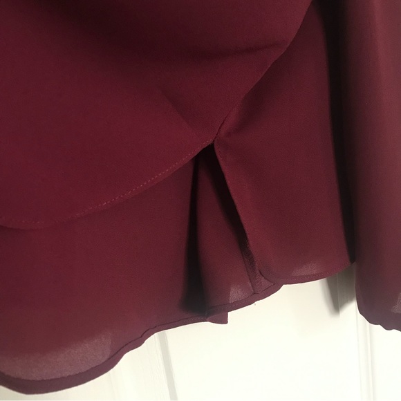 Stella and Dot Roz one shoulder top Burgundy size small - Picture 3 of 7